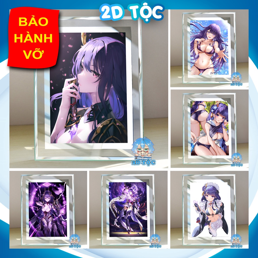 Khung kính Raiden Shogun (5) Game Genshin Impact - để bàn by 2D Tộc Shop