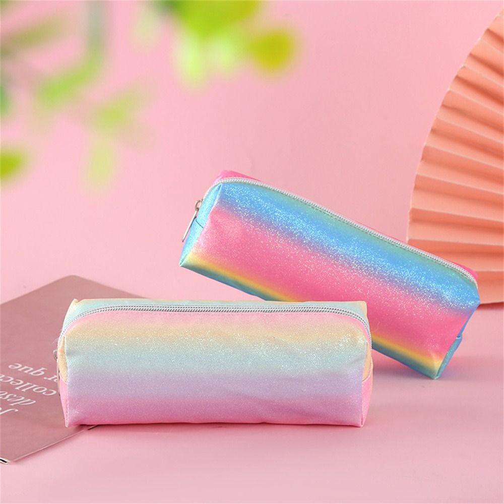 Túi Đựng Bút Chì / Mỹ Phẩm Màu Sắc Laser Cỡ Lớn Tiện Dụng Cho Học Sinh / Văn