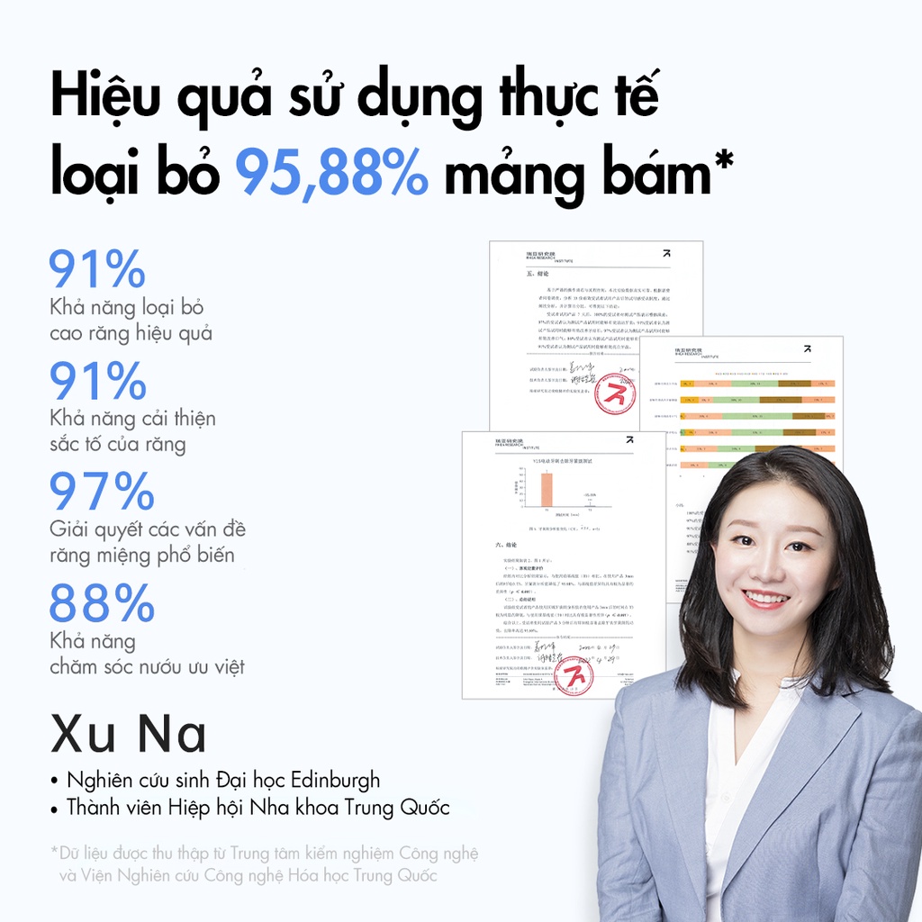 Bàn chải điện sóng siêu âm usmile Y1S Chính hãng BH 12 tháng