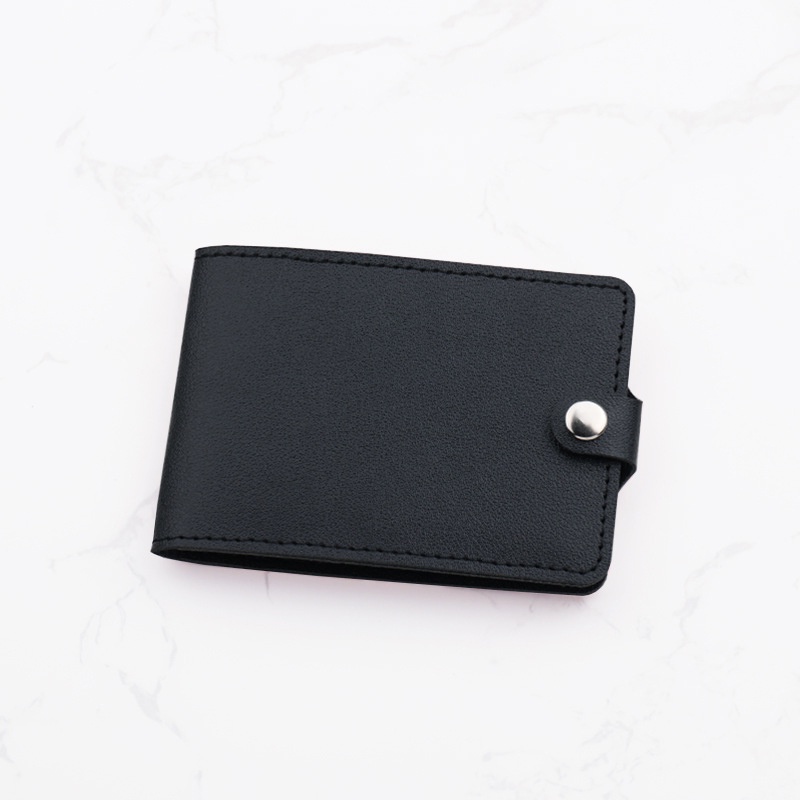 Ví Đựng Bằng Lái Xe 2 / 4 / 6 Danh Siêu Mỏng Màu Trơn Có Khóa Cài