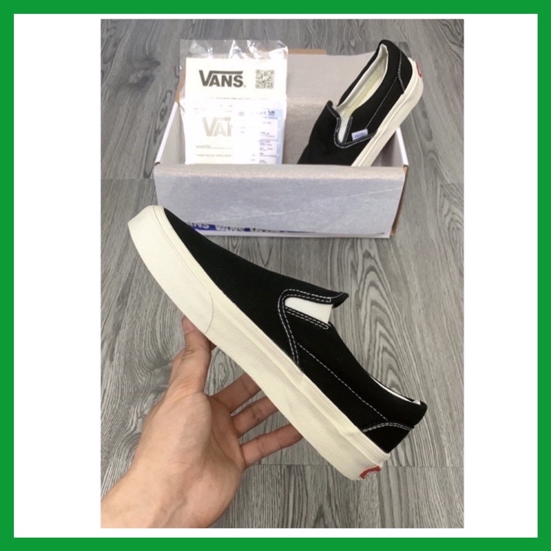 Giày thể theo Vans lười đen, giày thể thao nam nữ Full Box Bill
