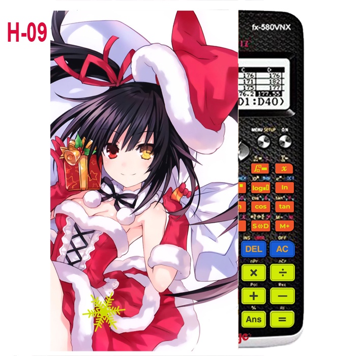Decal Máy tính CASIO fx570, fx580...anime Date a Live nhân vật Kurumi