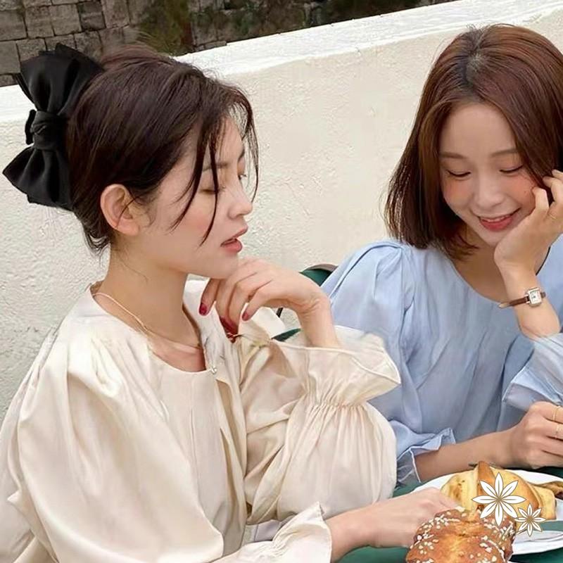 Kẹp Tóc Hình Nơ Hai Mặt Cỡ Lớn Thời Trang Mùa Thu Cho Nữ