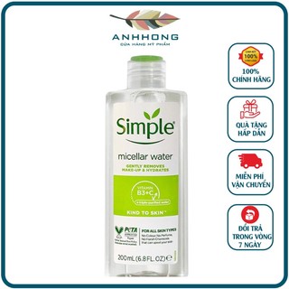 Nước Tẩy Trang Simple Micellar Cleansing Water 200ml - Chính Hãng