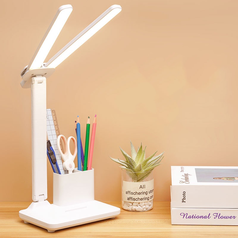 Đèn Học Để Bàn, Đèn Học Tích Hợp 3 Ánh Sáng Chống Cận Gấp Gọn LED USB Cao Cấp