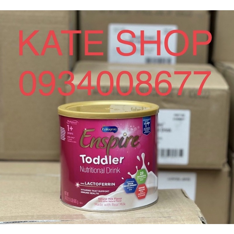 bay air - date 6/2024 Sữa Bột Enspire Toddler 680g - hàng Mỹ cho bé - 680gr