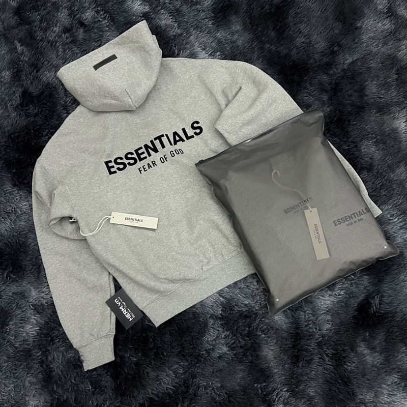 Hoodie FEAR OF GOD x ESSENTIALS phối màu "Dark Oatmeal"