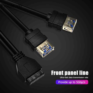 PC Case 20Pin to 2 Port USB 3.0 Front Panel Cable Adapter with Fixed Foot