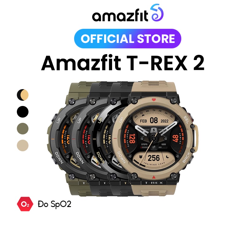 Amazfit T-Rex 2 - Đồng hồ thông minh GPS Pin đến 24 ngày Chống nước 100M