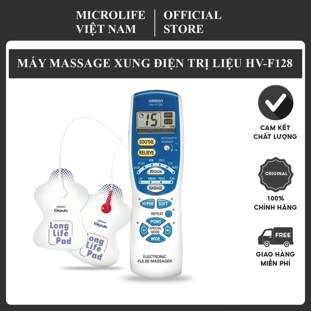 Máy Massage Xung Điện Omron HV-F128 - Bảo Hành 02 Năm