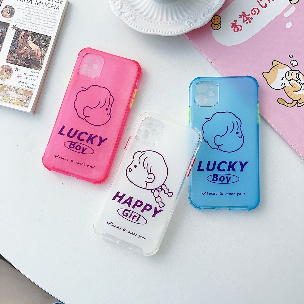 Ốp Điện Thoại Màu Kẹo Hình Bé Trai / Bé Gái Cho Iphone 6 / S6 / 6S / 6splus / 7 / 7plus / 8 / 8plus / X / xr / xs / 11promax-803