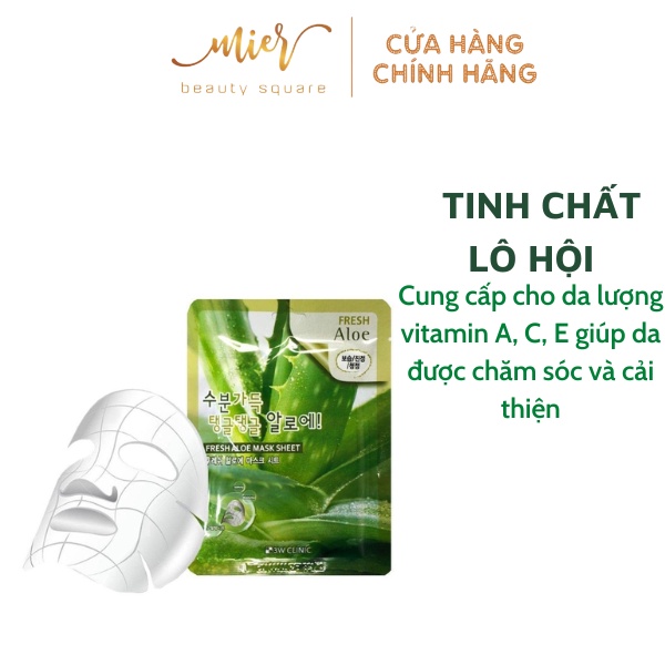 Mặt Nạ Dưỡng Da 3W CLINIC Fresh Mask 23ml Đủ Vị Chính Hãng Cung Cấp Vitamin Làm Dịu Mát Trắng Da Ngừa Lão Hóa