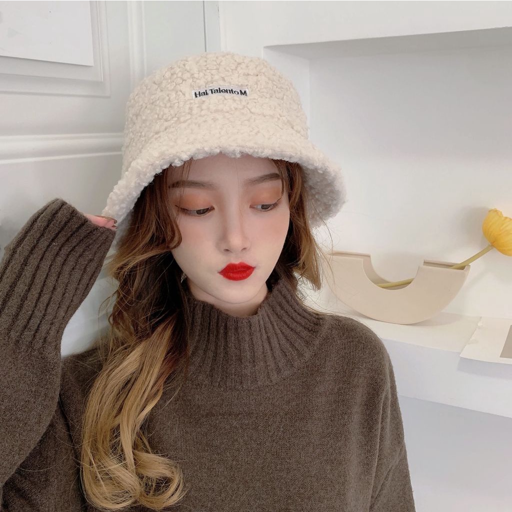 Mũ Len Lông Cừu Giữ Ấm Thời Trang Thu Đông Dành Cho Trẻ Em