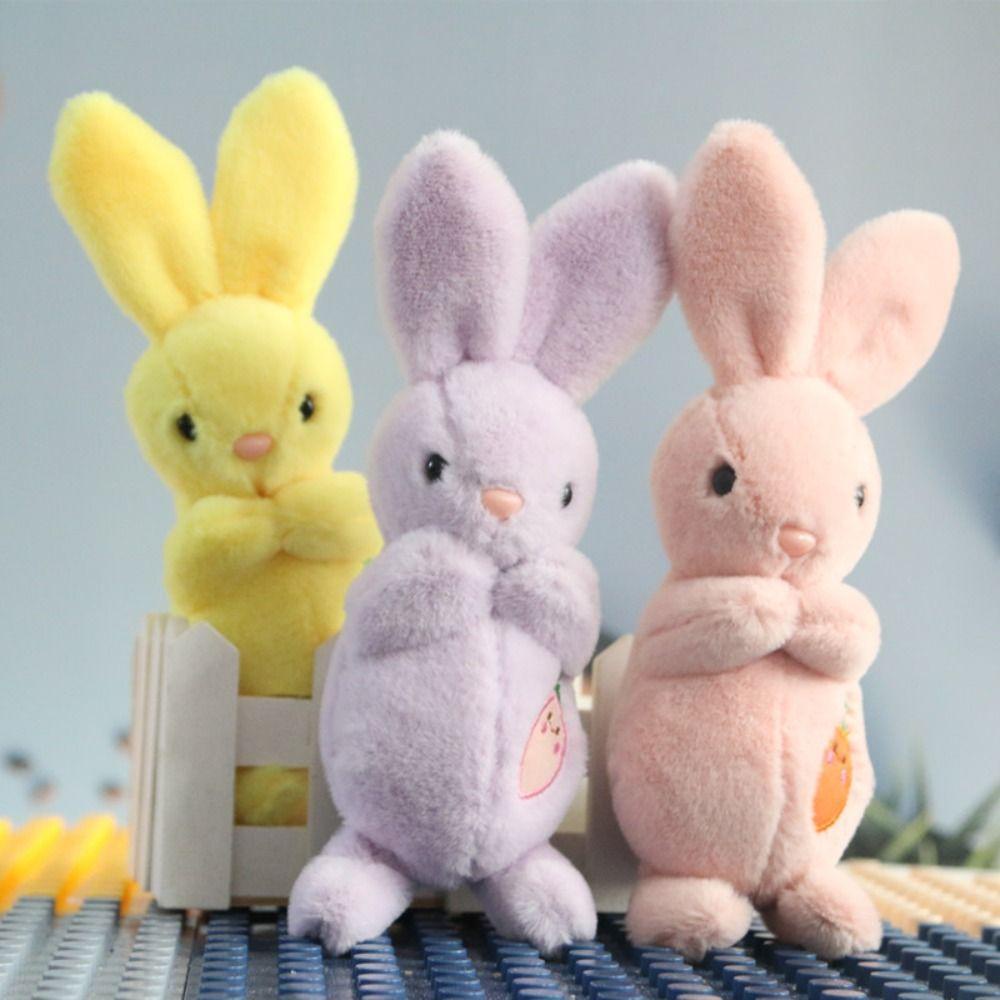 Móc Khóa Thỏ Nhồi Bông Màu Trắng Cỡ Lớn Đáng Yêu