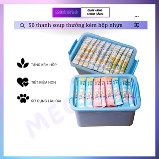 Soup thưởng 50 thanh kèm HỘP NHỰA cho mèo cưng Mixi - SIZUKA - PETSNACK [SIÊU RẺ] gói15g