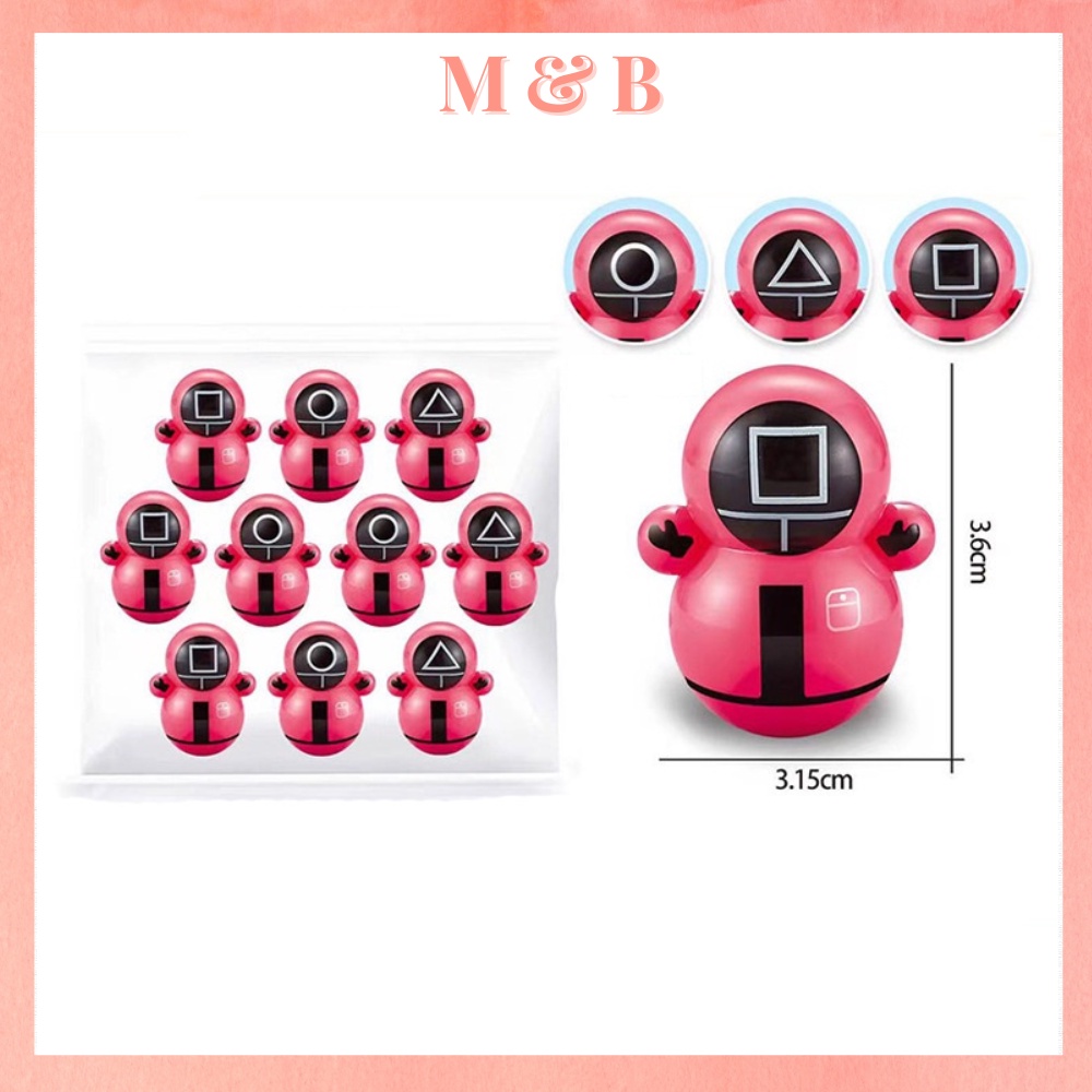Lật đật mini, đồ chơi lật đật mini cho bé cute dễ thương kiểu dáng Squid game Doremon Pikachu Phi hành gia đáng yêu