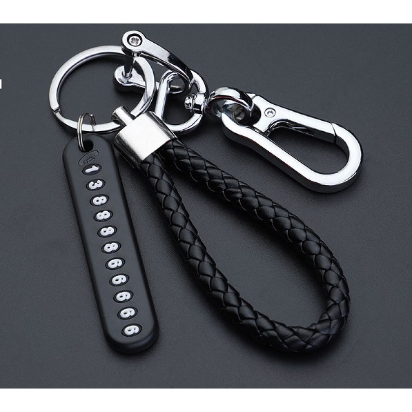 Móc khóa kèm bảng số điện thoại có thể làm quà tặng móc trên balo , túi xách , xe