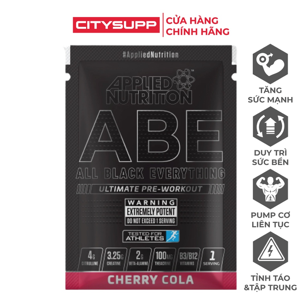 Applied Nutrition ABE Pre-Workout Gói Sample, Tăng Sức Mạnh Sức Bền