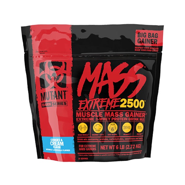 Mass Gainer Mutant 2,7kg Sữa Dinh Dưỡng Hỗ Trợ Tăng Cân Tăng Cơ Cho Người Gầy, Kén Ăn, Khó Lên Cân có BCAA EAA Glutamine