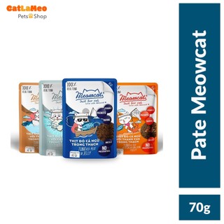 Combo 5 gói pate meowcat cho mèo gói 70g nhiều vị, pate mèo bổ sung dinh dưỡng - CATLA MEO SHOP