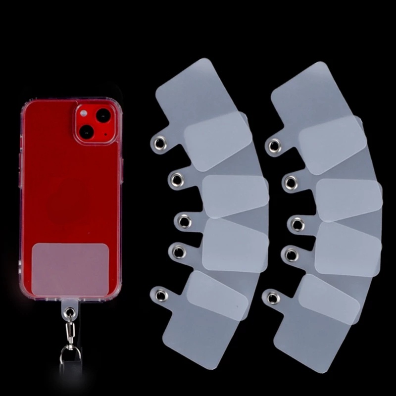 Kẹp Giữ Điện Thoại Bằng PVC Trong Suốt Có Lỗ Gắn Dây Đeo Chống Thất Lạc