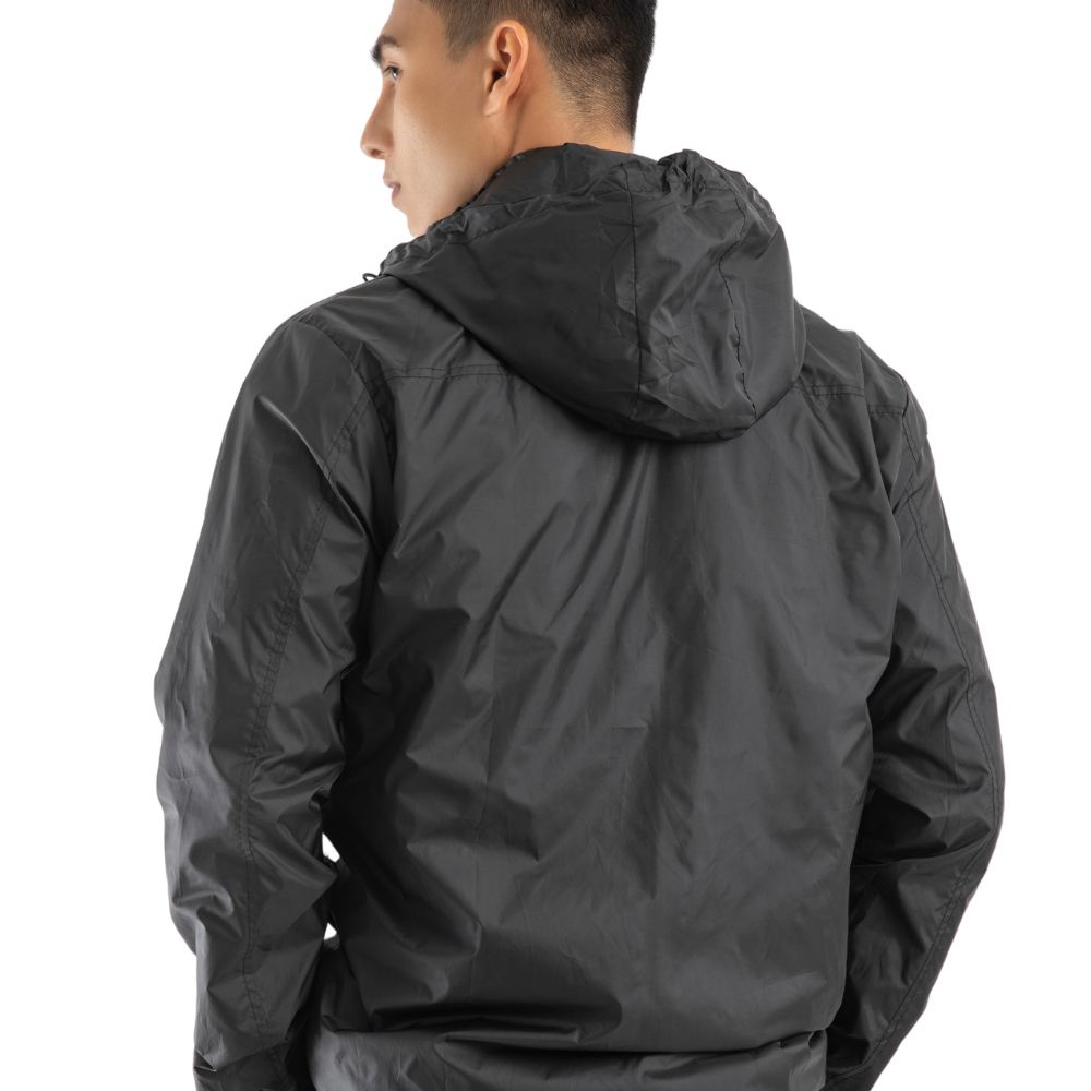 Áo khoác dù 2 lớp Simple & Basic, chống tia UV, có túi trong, lớp lót lưới thoáng khí, màu đen