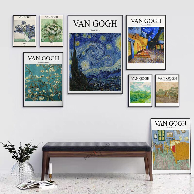 Tranh treo tường canvas trang trí hình tranh trừu tượng của Van Gogh 04