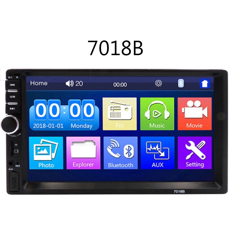 Máy Nghe Nhạc MP5 7018B / 7010 7 "Inch 2 DIN Bluetooth MP5 Hỗ Trợ Thẻ TF android