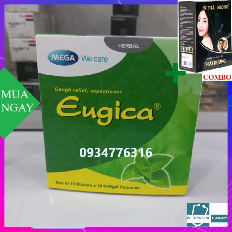 Combo Gội Là Đen Thái Dương+ Ho thảo dược Eugica