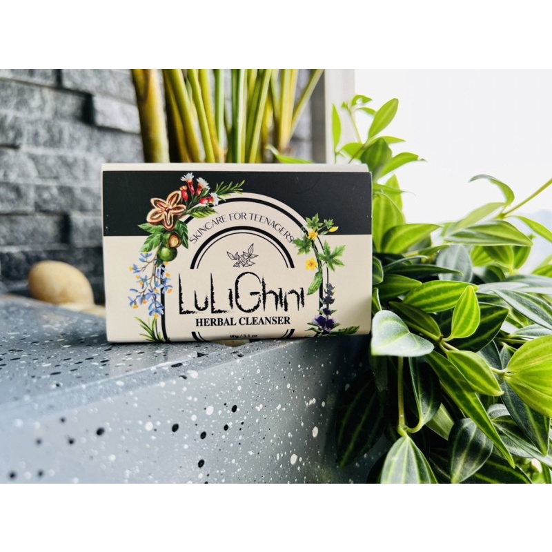 Herbal Cleanser Lulighini - Xà bông rửa mặt giảm mụn