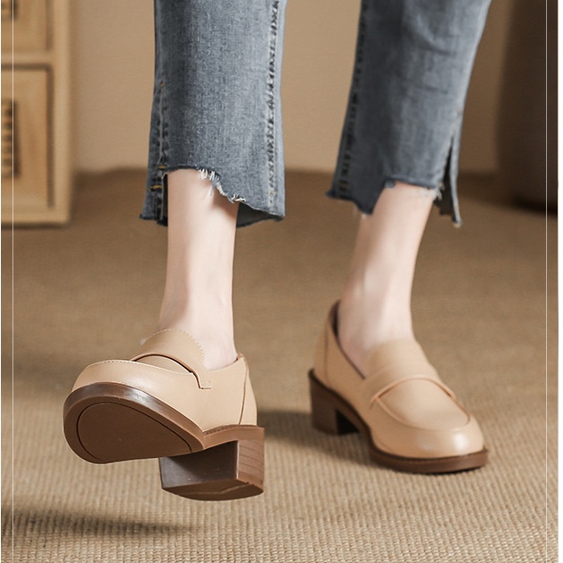 Giày Lười Da Bóng Thời Trang Cho Nữ