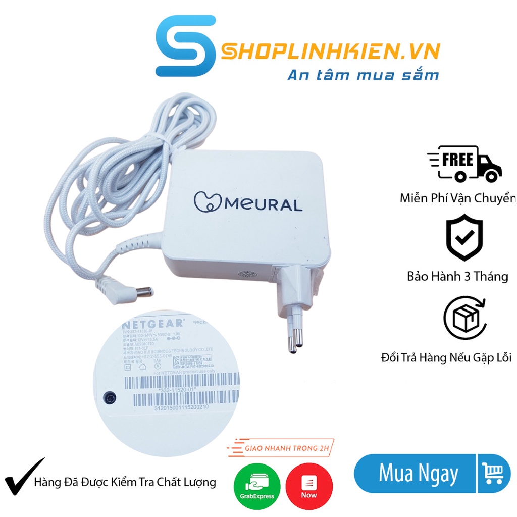 Nguồn Adapter 12V 3.5A NETGEAR Chính Hãng Sạc Cho Netgear Router R7000/R7500-ShopLinhKienM2M