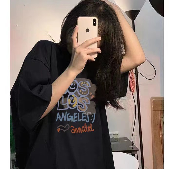 NRVP Áo Thun Unisex Mùa Hè Dáng Suông Tay Cộc Phong Cách Hàn Quốc Cho Nam Nữ