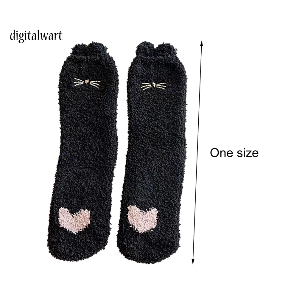 Kỹ Thuật Số| 1 Đôi Tất Ngủ Co Giãn Tốt In Họa Tiết Dễ Thương Có Thể Giặt Sạch Cho Bạn Gái