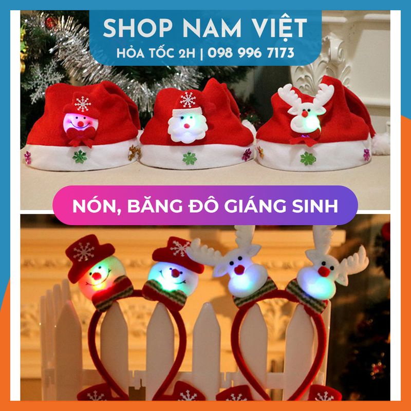 Băng Đô, Nón Biểu Tượng Giáng Sinh Có Đèn Led