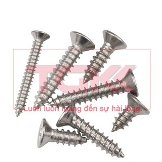 Vít bắt gỗ inox 201 đầu bằng M3 (Túi 10)