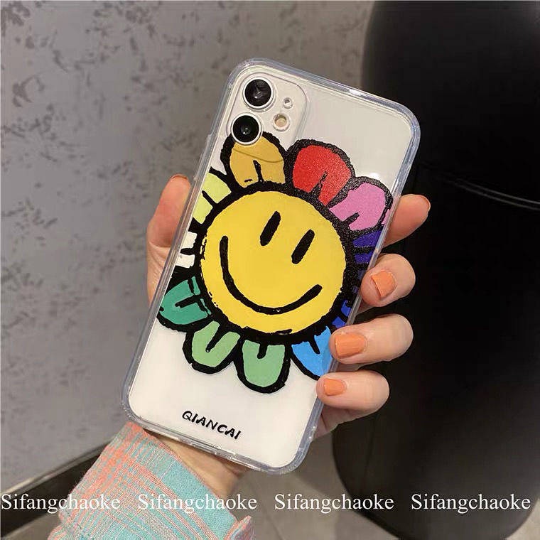 Ốp điện thoại silicone trong suốt hoạ tiết dễ thương thích hợp cho Iphone14 12pro XR 8plus 13 iPhone X Xsmax 6 7 11 IH2f