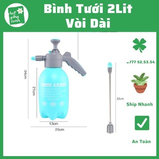 Bình xịt tưới cây phun sương vòi dài 2 lít