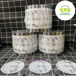 Màng ép ly nhựa pp-Quận Màng Dập Cốc trà Sữa IN Sẵn 2400 hình/cuộn