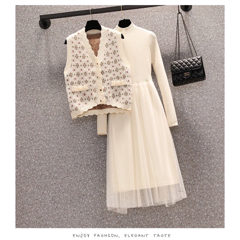 ♥️hàng oder ♥️ Set váy áo bigsize thanh lịch trẻ trung mùa thu đông♥️Hàng quảng châu