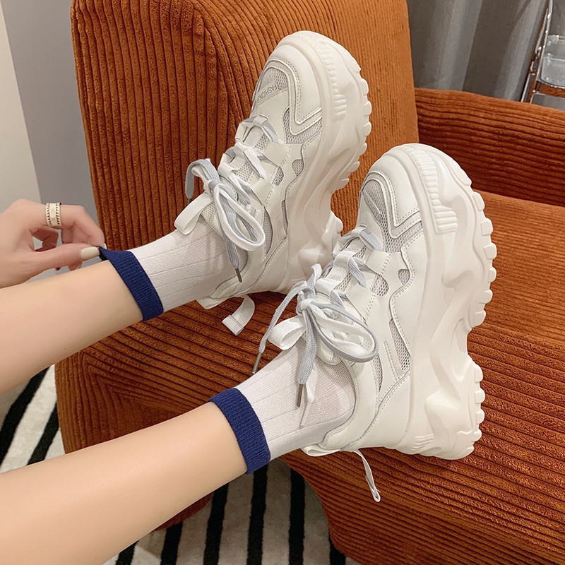 Giày thể thao nữ độn đế 6cm LACEs 2022 giá rẻ chất lượng cao