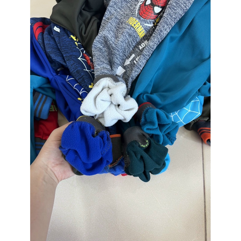 Quần nỉ bông hình siêu nhân người nhện cho bé trai, quần nỉ lót lông