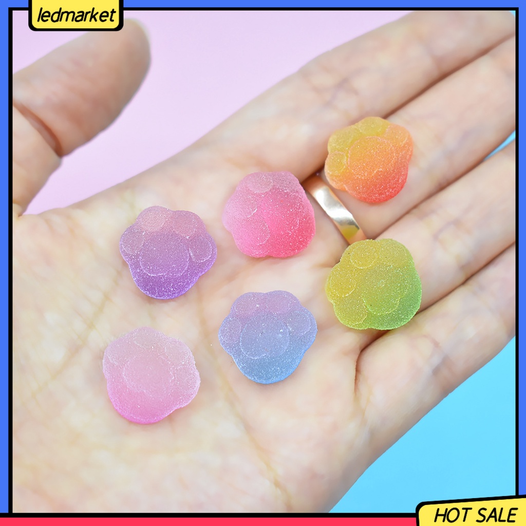 Set 10 Mô Hình Dấu Chân Mèo Mini Bằng Nhựa Resin Làm Đồ Thủ Công Trang Trí Nhà Búp Bê