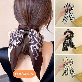 Dây cột tóc lụa băng đô buộc tóc nơ thanh lịch phong cách hàn quốc cho nữ tr019