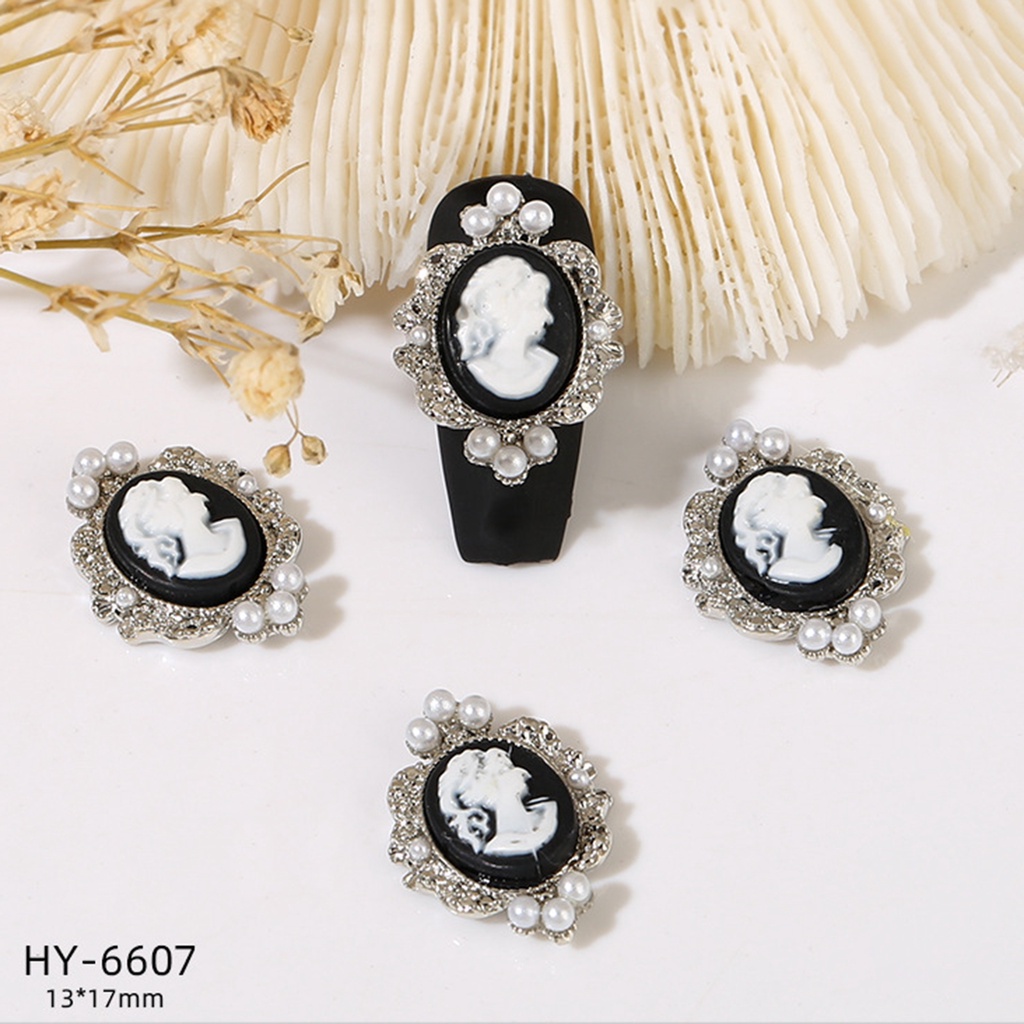 Set 20 Viên Đá Ngọc Trai 3D Bằng Hợp Kim Dùng Trang Trí Móng Tay Nghệ Thuật DIY