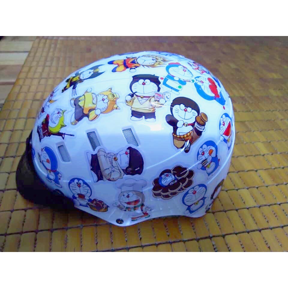 Decal Sticker DORAEMON Nhựa PVC, không thấm nước, dán nón bảo hiểm, xe, laptop, phone,Vali