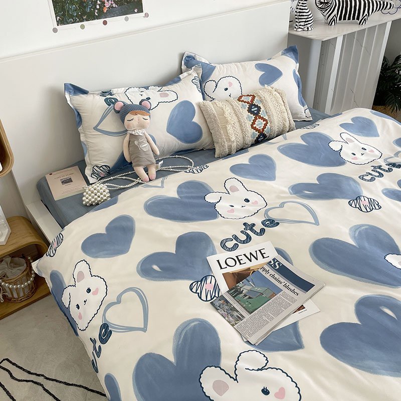 Bộ chăn ga gối cotton poly 3D nhập khẩu Cosset mẫu họa tiết trẻ hàn quốc đủ size nệm