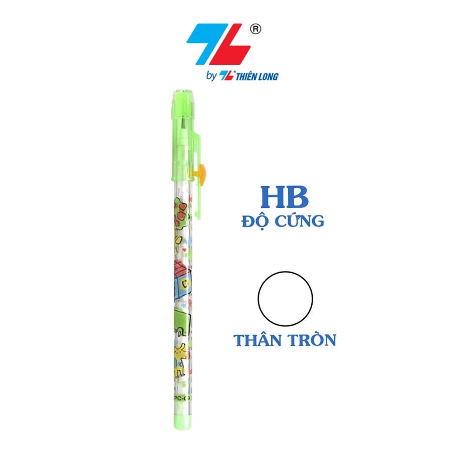 Combo 20 Bút chì khúc Thiên Long PC-09, độ cứng ruột chì HB