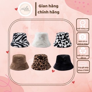 (Hàng loại 1) Mũ bucket lông thỏ phong cách Hàn Quốc - Nalita shop