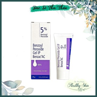 Gel giảm mụn trứng cá Benzac AC 5% - Benzoyl peroxide 5%